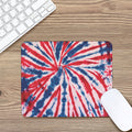 Red And Blue Spider Tie Dye Print Mouse Pad