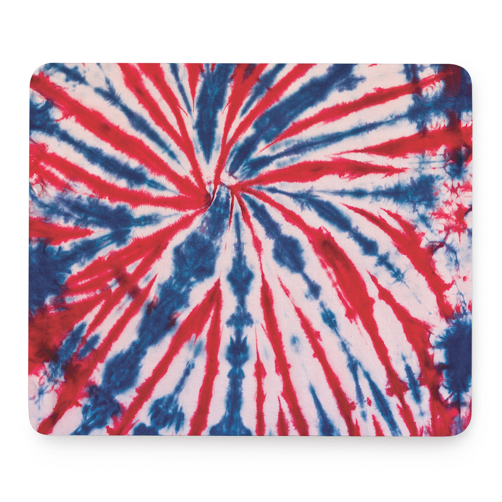 Red And Blue Spider Tie Dye Print Mouse Pad