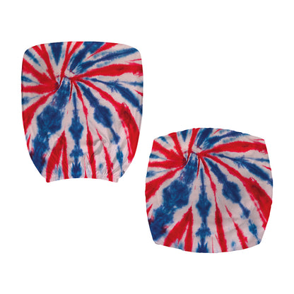 Red And Blue Spider Tie Dye Print Office Chair Cover