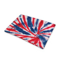 Red And Blue Spider Tie Dye Print Pet Cooling Mat Cover