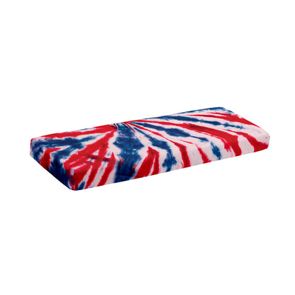 Red And Blue Spider Tie Dye Print Piano Keyboard Cover