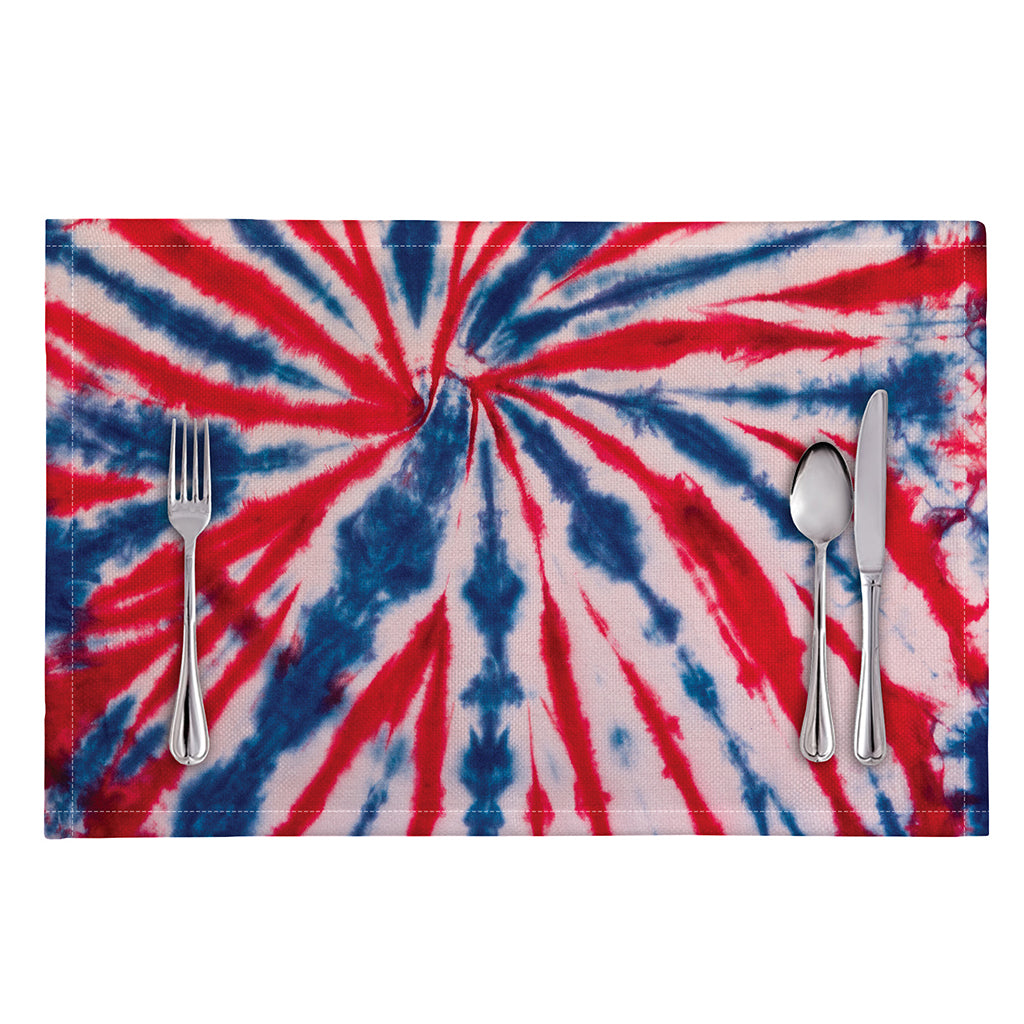 Red And Blue Spider Tie Dye Print Placemat