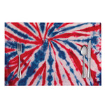 Red And Blue Spider Tie Dye Print Placemat