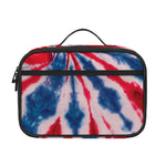 Red And Blue Spider Tie Dye Print Portable Lunch Bag