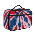 Red And Blue Spider Tie Dye Print Portable Lunch Bag