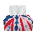 Red And Blue Spider Tie Dye Print Rectangle Tissue Box Cover