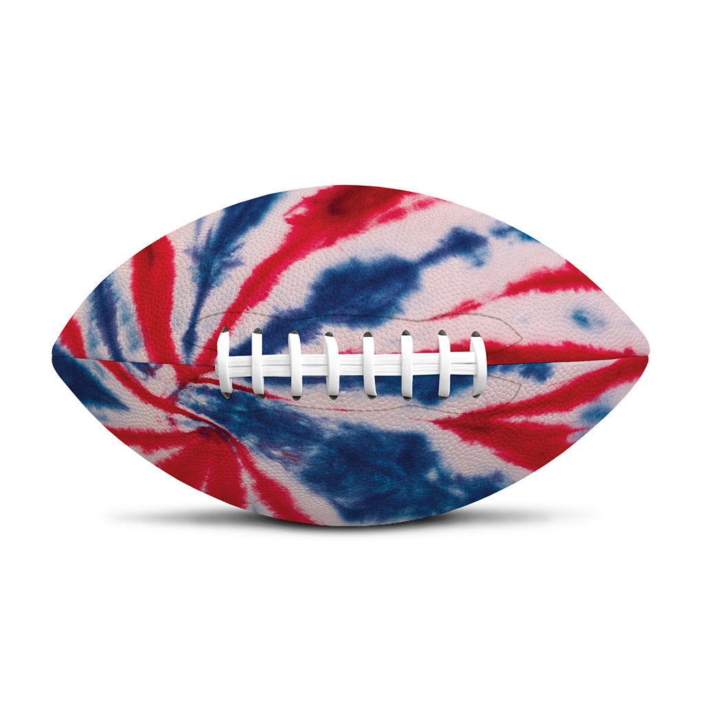 Red And Blue Spider Tie Dye Print Rugby Ball