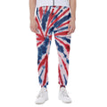 Red And Blue Spider Tie Dye Print Joggers