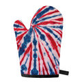 Red And Blue Spider Tie Dye Print Single Oven Mitt