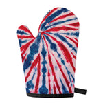 Red And Blue Spider Tie Dye Print Single Oven Mitt
