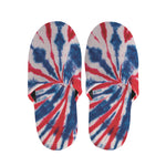 Red And Blue Spider Tie Dye Print Slippers