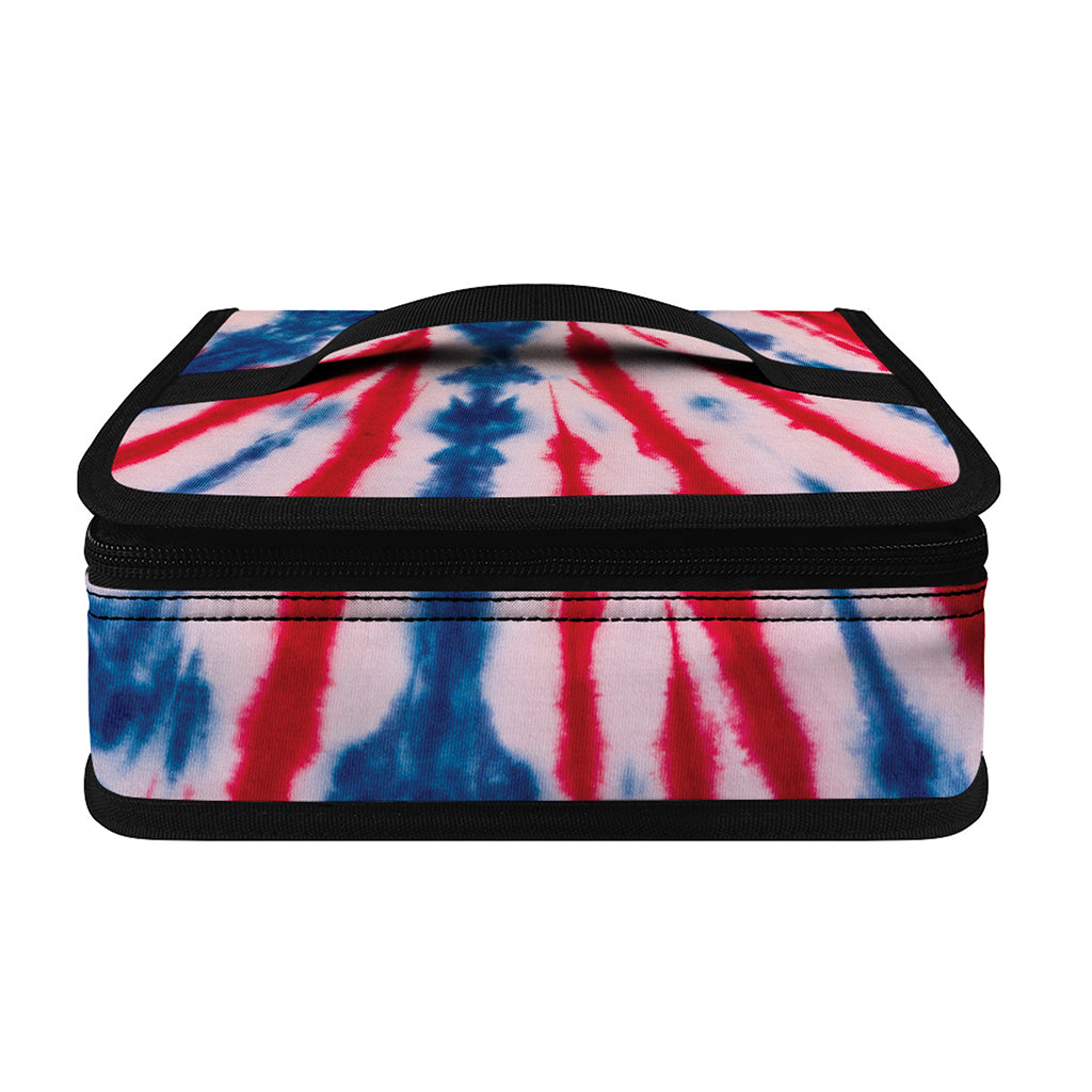 Red And Blue Spider Tie Dye Print Small Lunch Bag