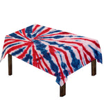 Red And Blue Spider Tie Dye Print Tablecloth