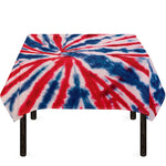 Red And Blue Spider Tie Dye Print Tablecloth