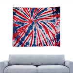 Red And Blue Spider Tie Dye Print Tapestry