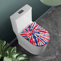 Red And Blue Spider Tie Dye Print Toilet Lid Cover