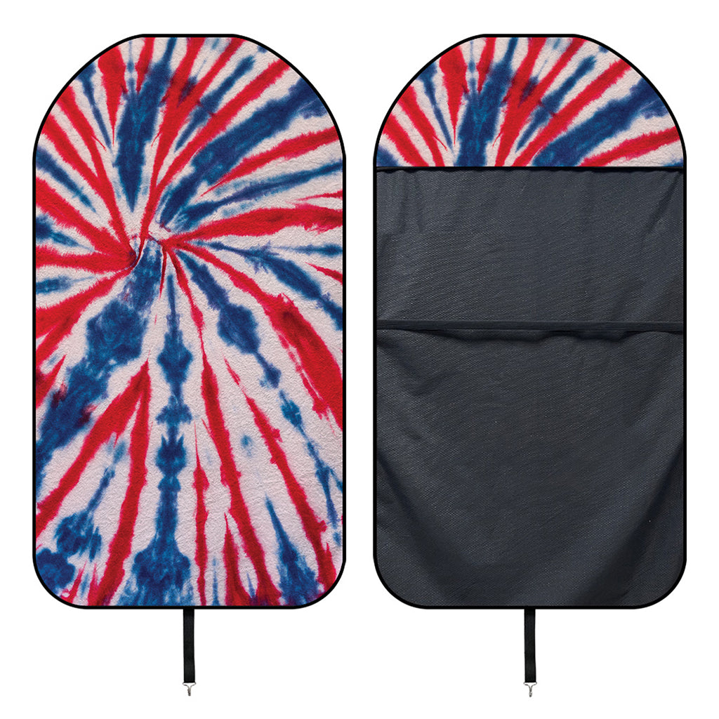Red And Blue Spider Tie Dye Print Waterproof Car Seat Cover