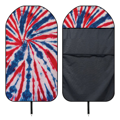 Red And Blue Spider Tie Dye Print Waterproof Car Seat Cover