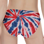 Red And Blue Spider Tie Dye Print Women's Panties