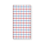 Red And Blue Tattersall Pattern Print Baby Crib Sheet
