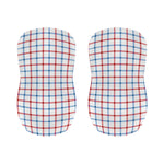 Red And Blue Tattersall Pattern Print Bar Stool Covers