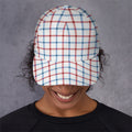 Red And Blue Tattersall Pattern Print Baseball Cap