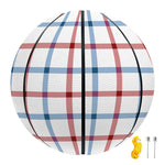Red And Blue Tattersall Pattern Print Basketball