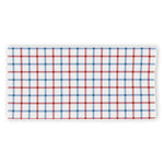 Red And Blue Tattersall Pattern Print Beach Towel