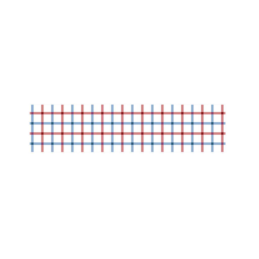 Red And Blue Tattersall Pattern Print Bed Runner