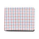 Red And Blue Tattersall Pattern Print Bifold Wallet