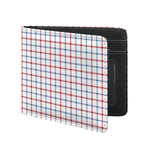 Red And Blue Tattersall Pattern Print Bifold Wallet