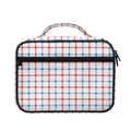 Red And Blue Tattersall Pattern Print Briefcase Bible Bag