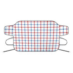 Red And Blue Tattersall Pattern Print Car Windshield Snow Cover