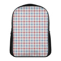 Red And Blue Tattersall Pattern Print Casual Backpack