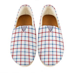 Red And Blue Tattersall Pattern Print Casual Shoes