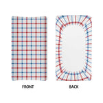 Red And Blue Tattersall Pattern Print Changing Pad Cover