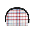 Red And Blue Tattersall Pattern Print Coin Purse