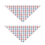 Red And Blue Tattersall Pattern Print Dog Bandana