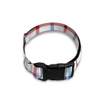 Red And Blue Tattersall Pattern Print Dog Collar