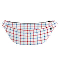 Red And Blue Tattersall Pattern Print Fanny Pack