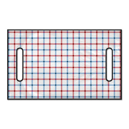 Red And Blue Tattersall Pattern Print Golf Cart Seat Cover
