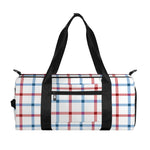 Red And Blue Tattersall Pattern Print Gym Bag
