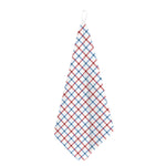 Red And Blue Tattersall Pattern Print Hand Towel