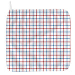 Red And Blue Tattersall Pattern Print Hand Towel