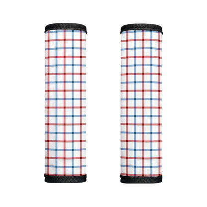 Red And Blue Tattersall Pattern Print Handle Covers