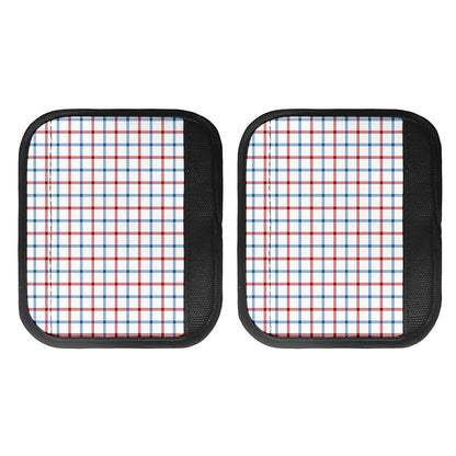 Red And Blue Tattersall Pattern Print Handle Covers