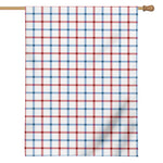 Red And Blue Tattersall Pattern Print House Flag
