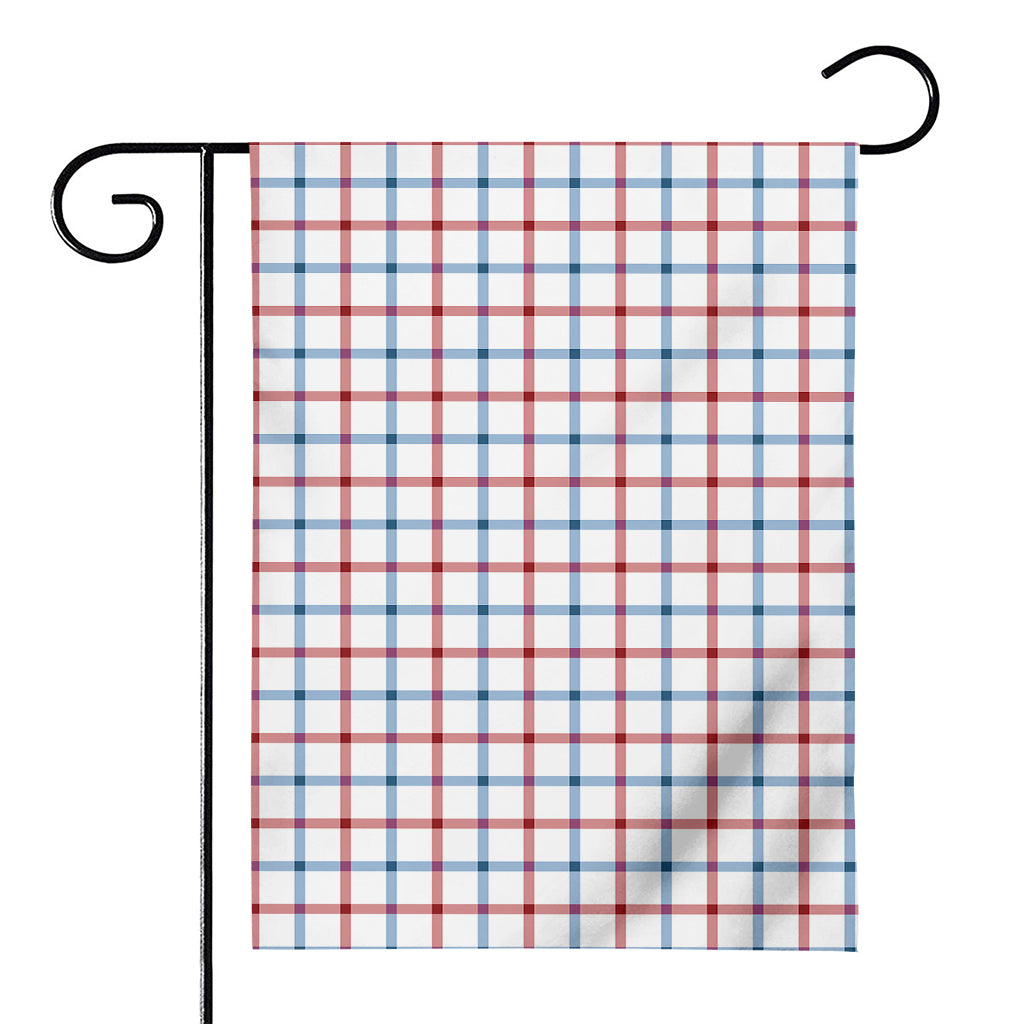 Red And Blue Tattersall Pattern Print House Flag
