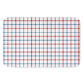Red And Blue Tattersall Pattern Print Indoor Door Mat