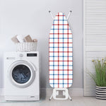 Red And Blue Tattersall Pattern Print Ironing Board Cover